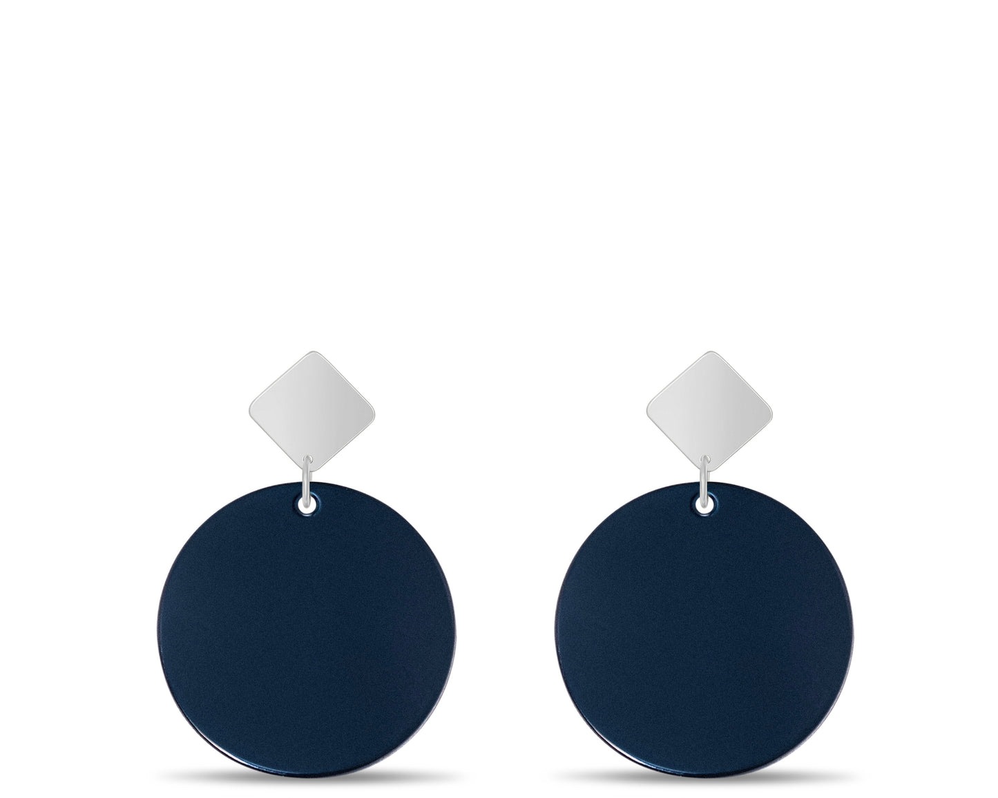 Black onyx circle earrings