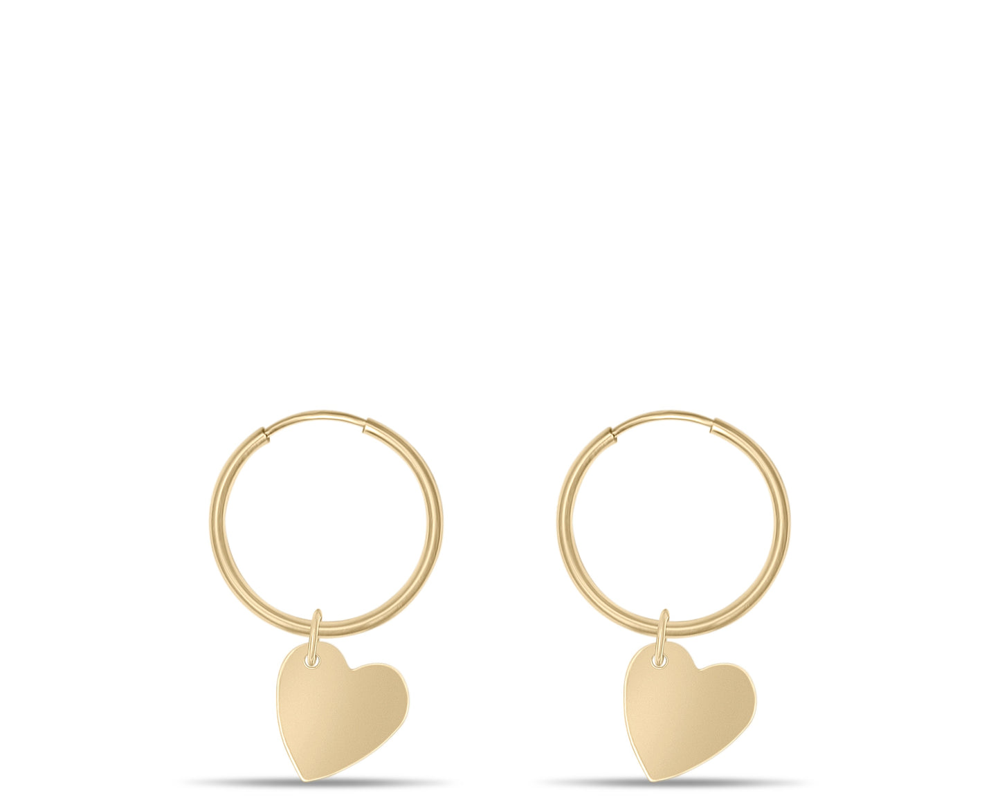 Heart hoops earrings
