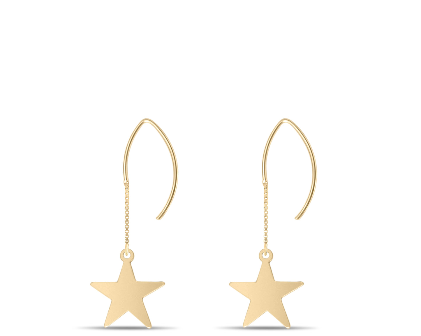 Star long earrings