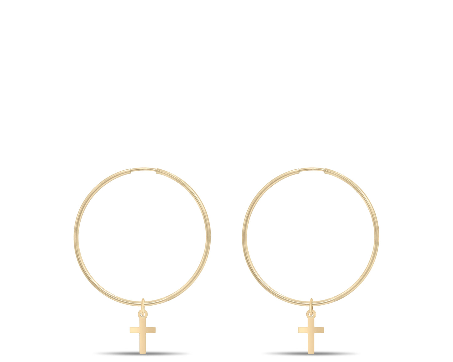 Hoop cross earrings