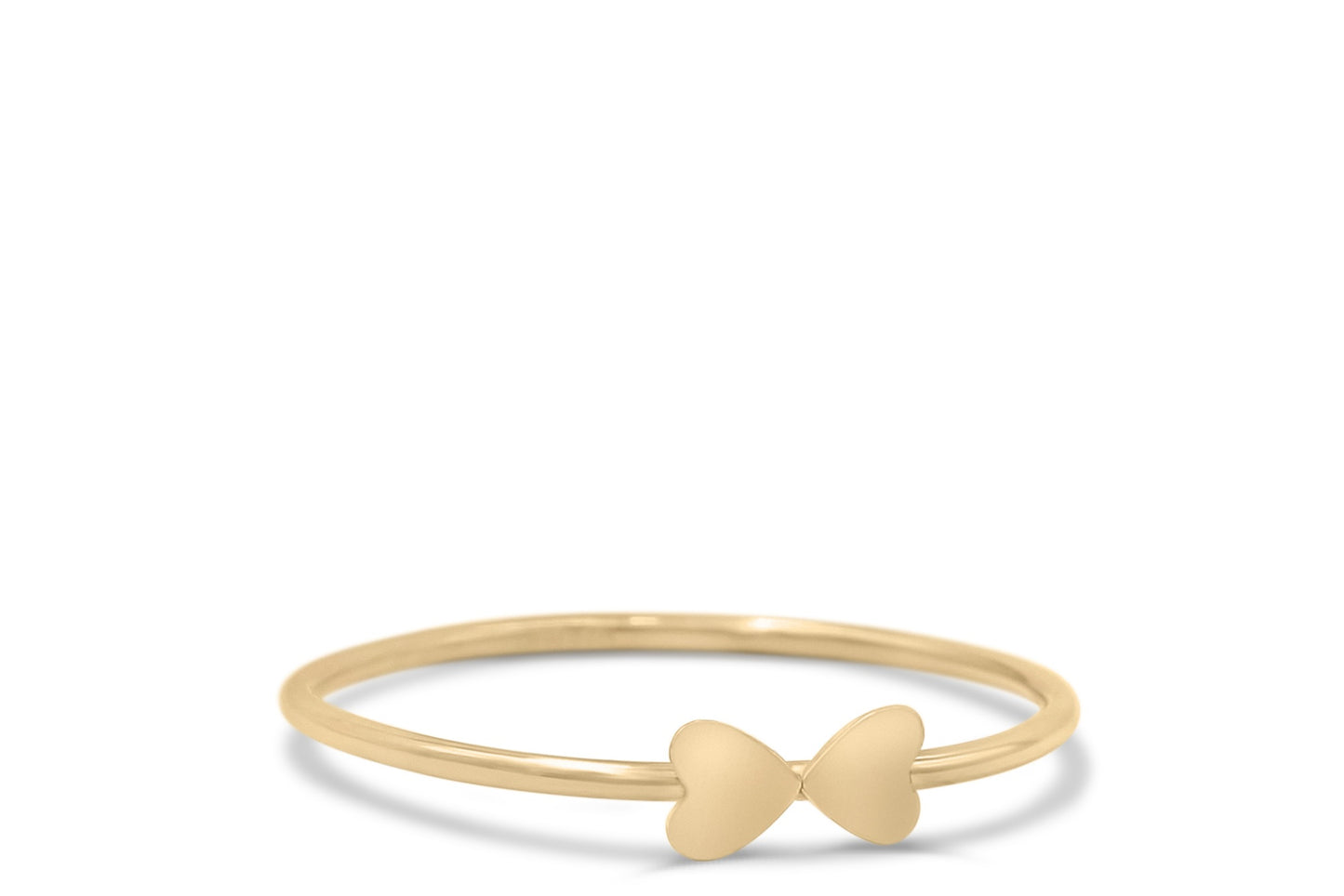 Double hearts ring