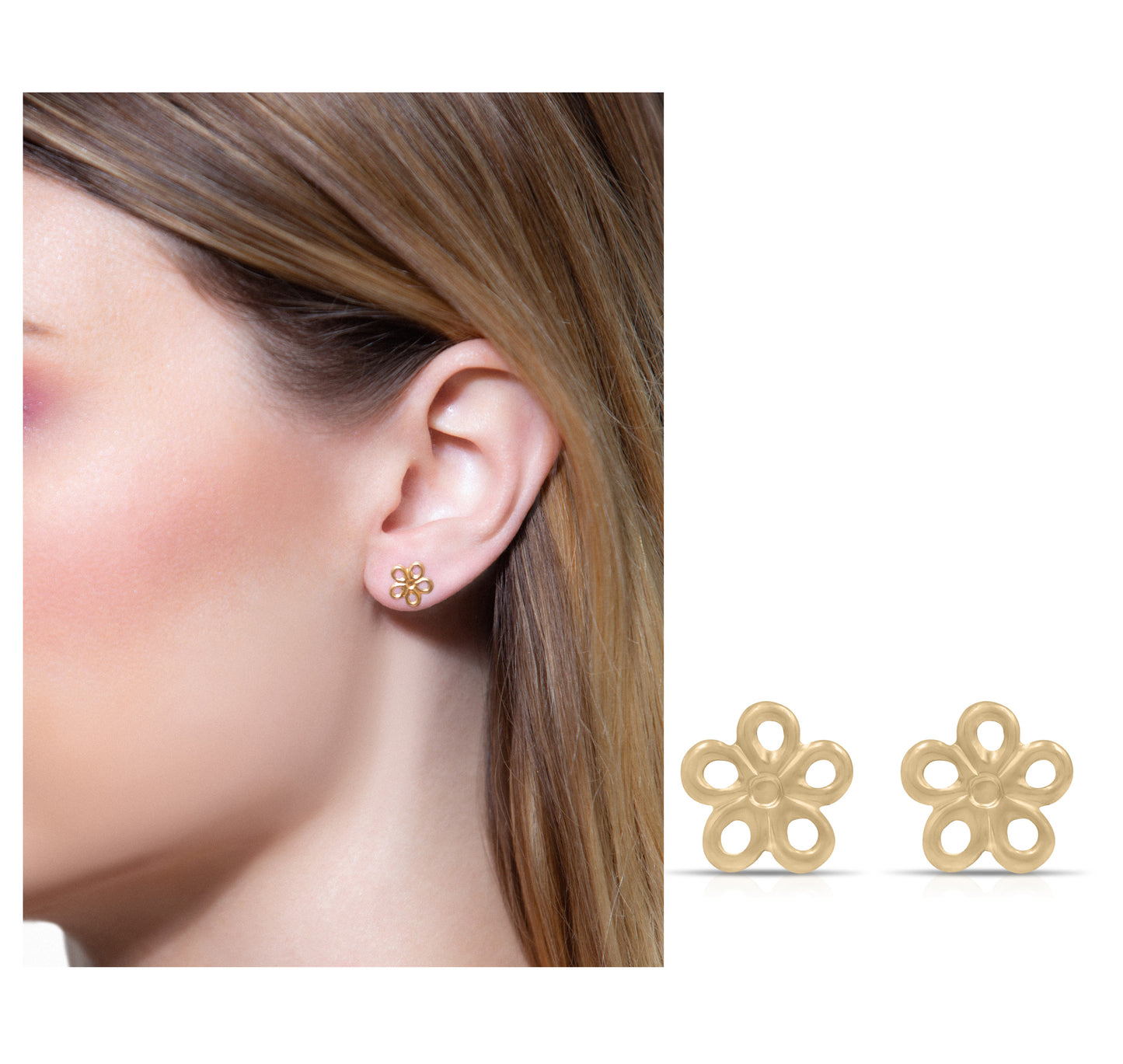 Daisy flower studs