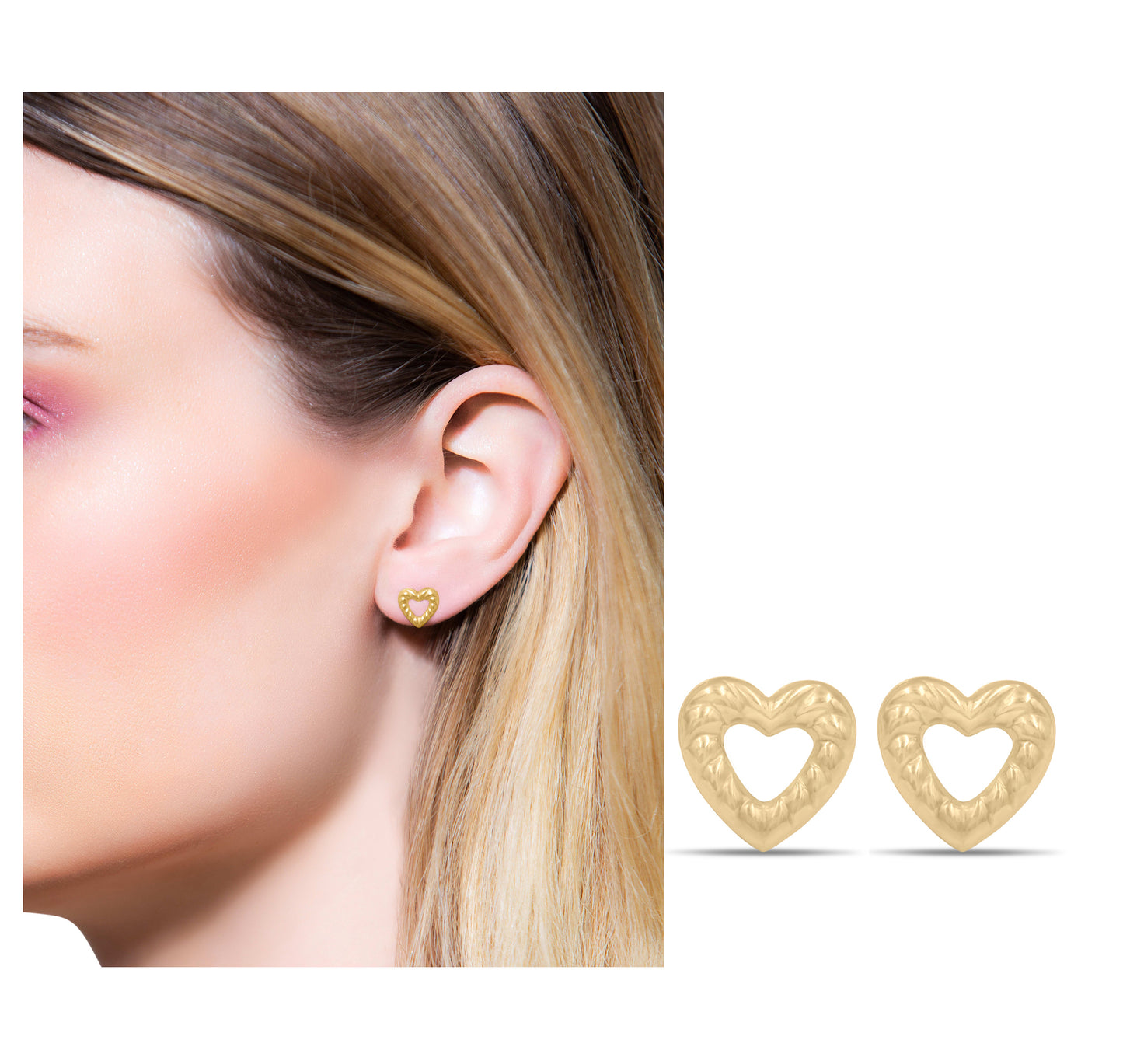Heart studs