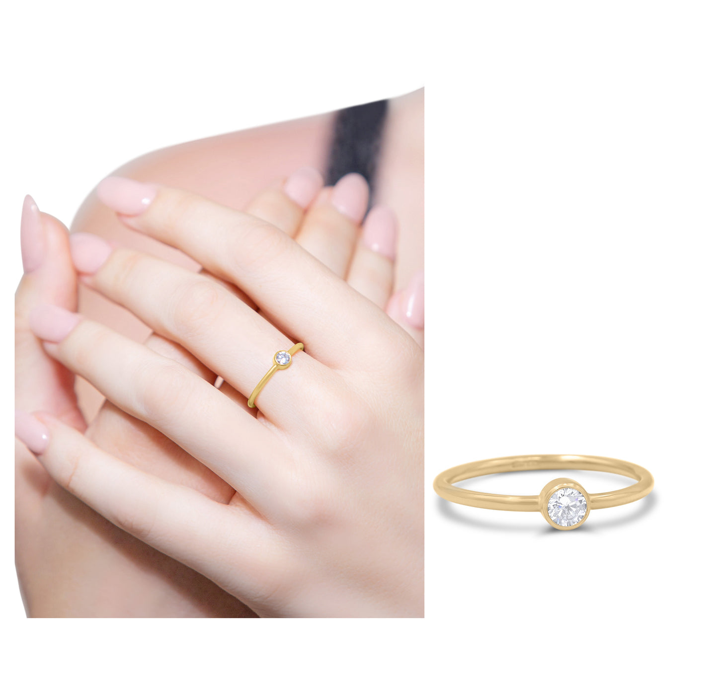 Cubic zirconia ring