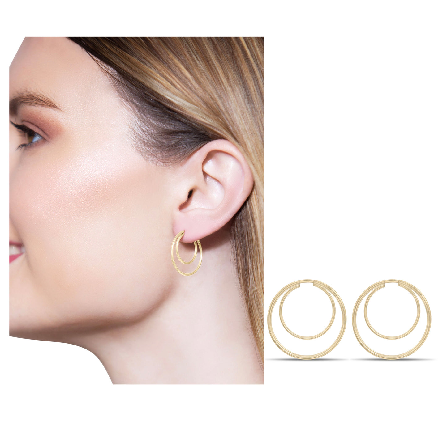 Double hoop earrings
