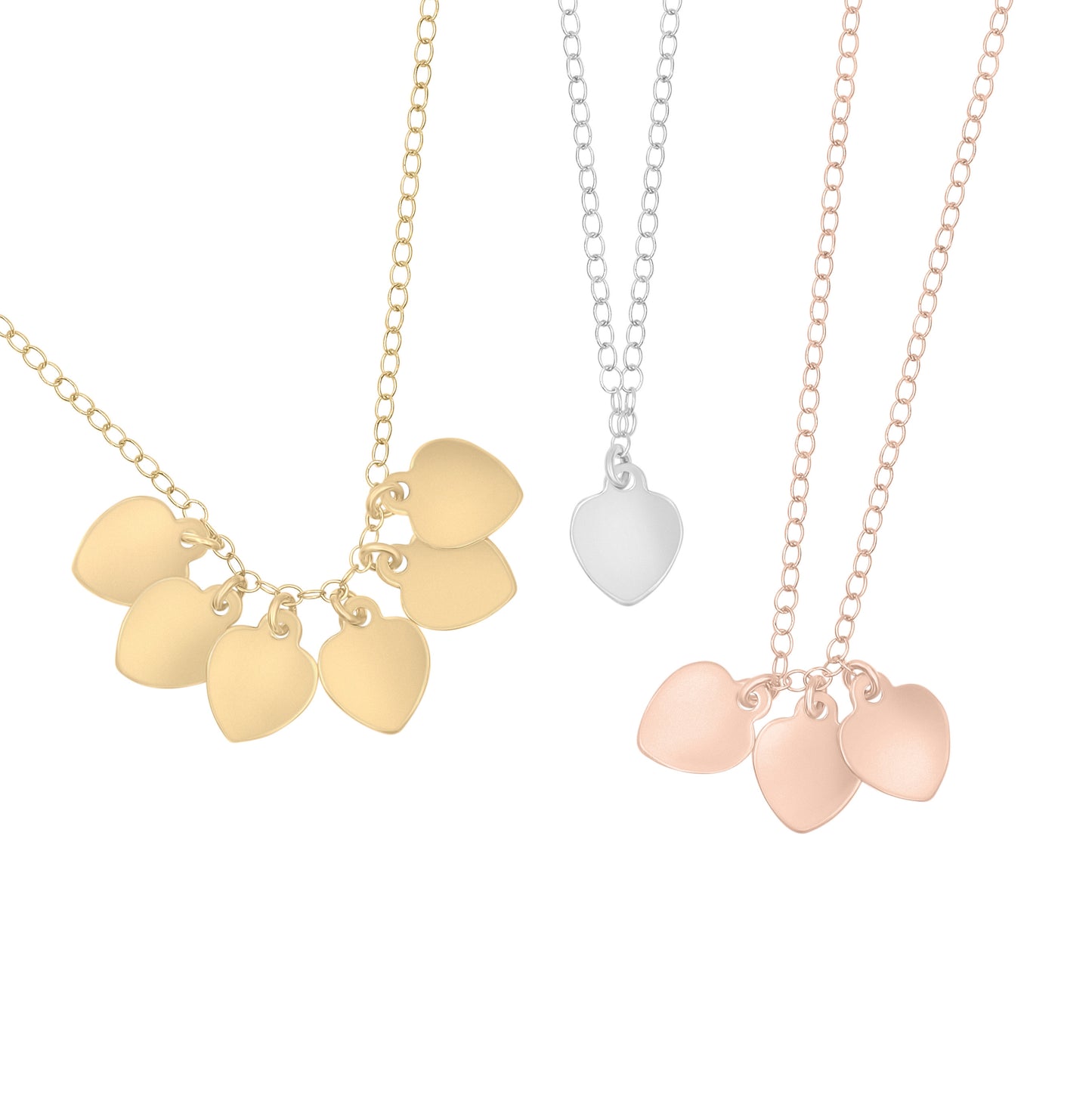 Heart/s necklace , personalized necklace , for mom / for grandma
