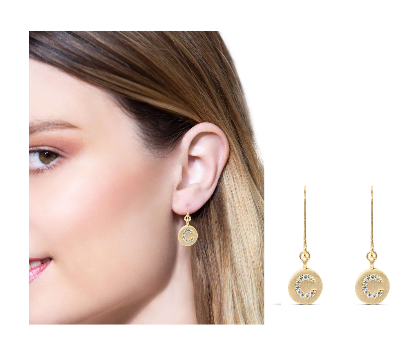 Initial earrings