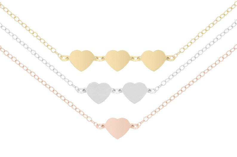 Personalized Engraved Heart/s Necklace