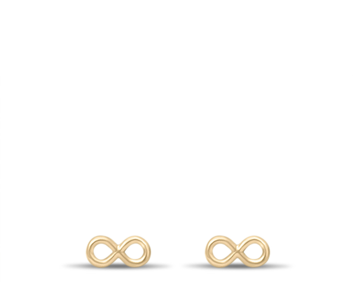 Infinity 14k white/ yellow gold studs