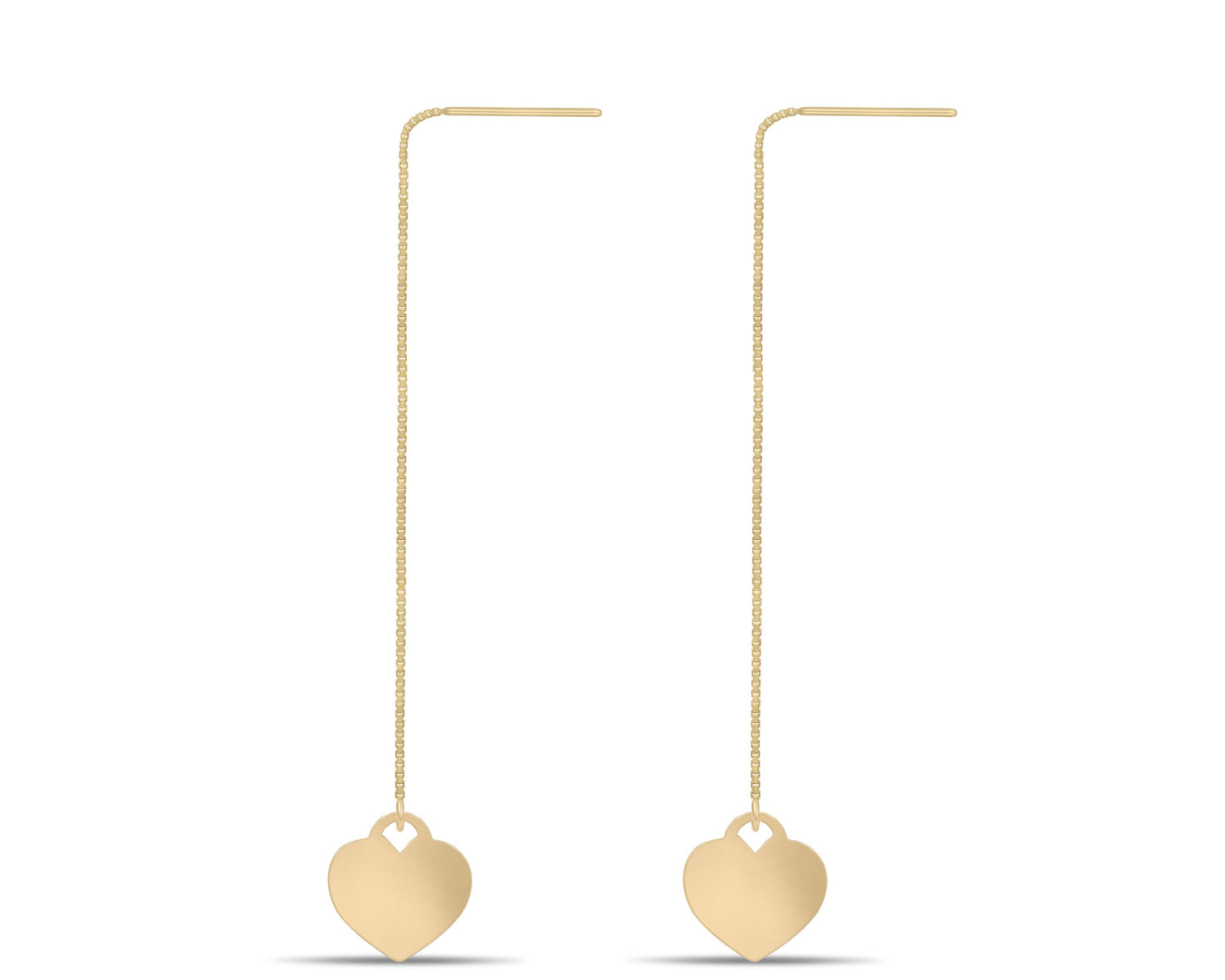 Heart long earrings