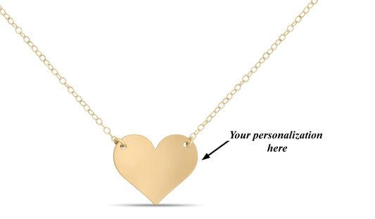 Personalized Engraved Heart Necklace