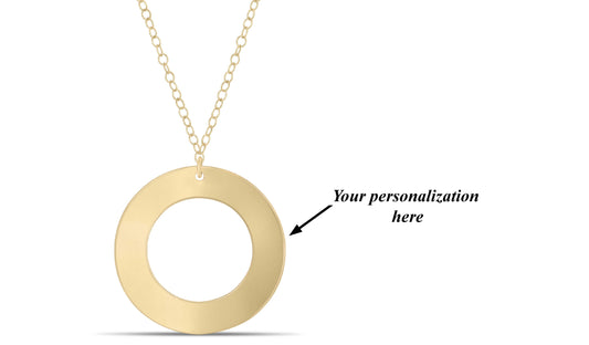 Personalized Engraved Washer Necklace