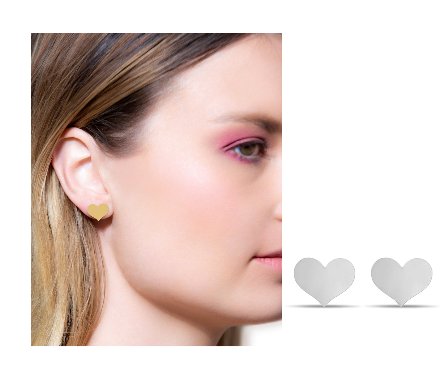Heart studs