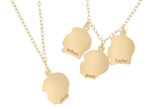 Personalized engraved children charm Necklace