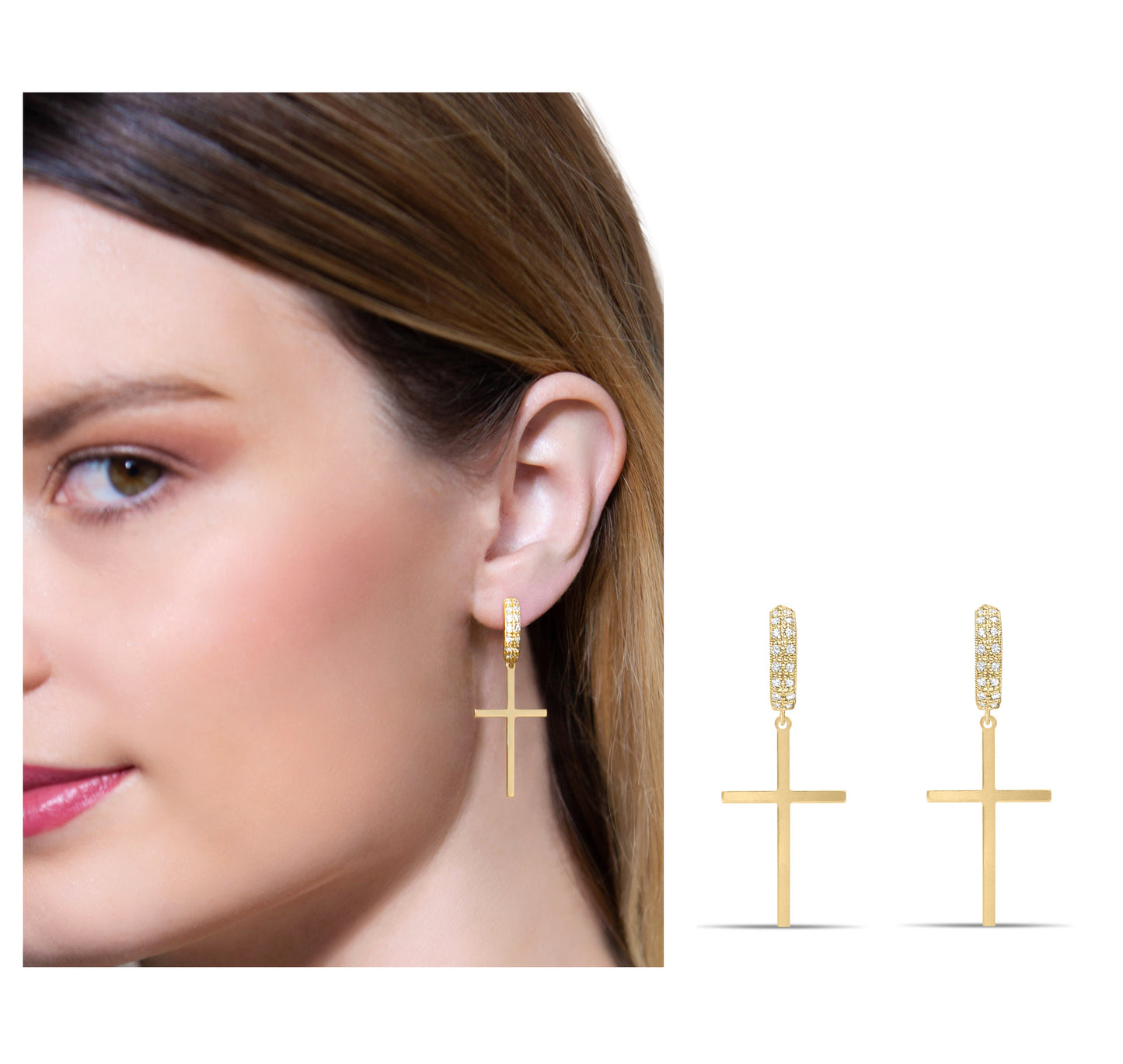 Cross earrings