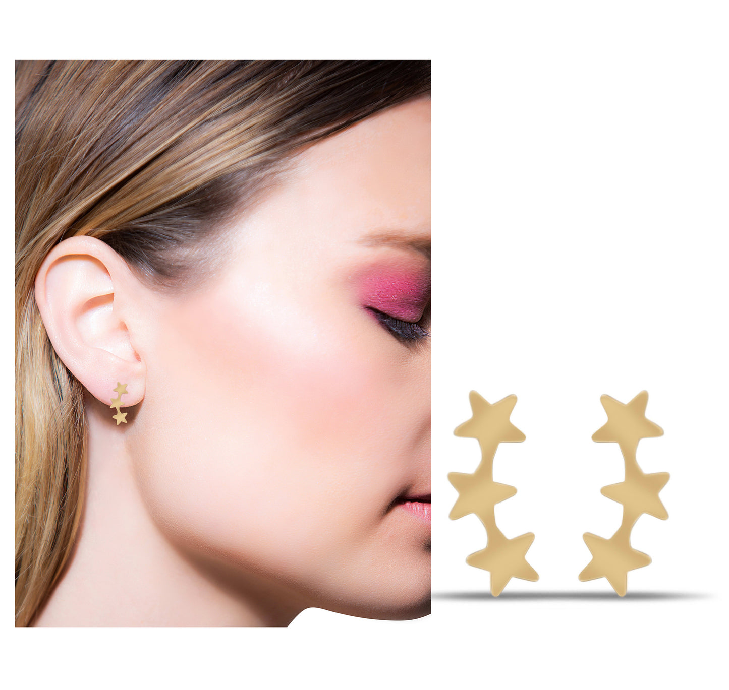 Stars studs earrings