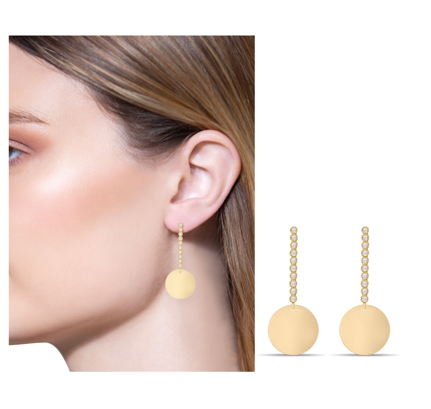 Long circle earrings
