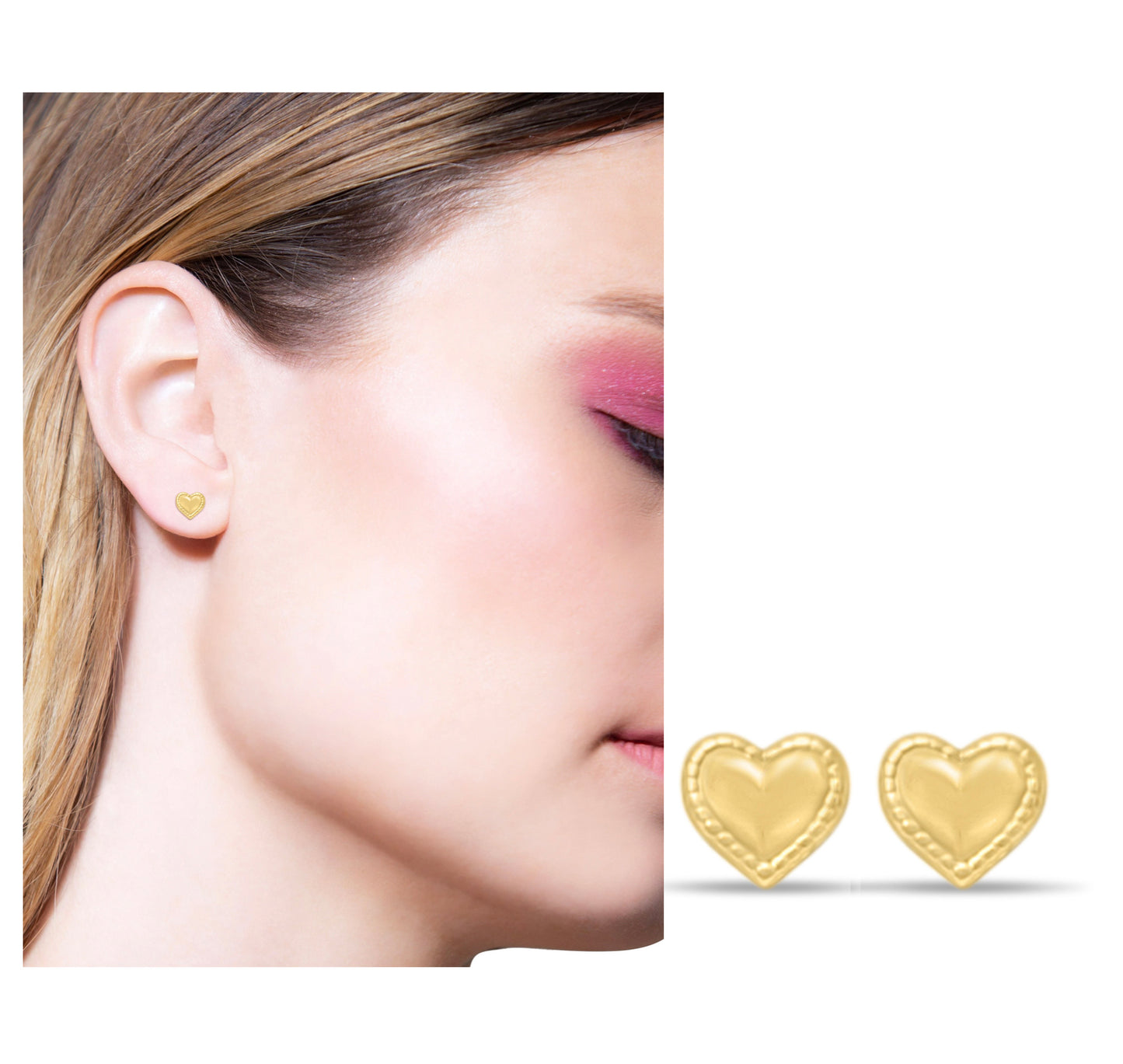 Heart studs