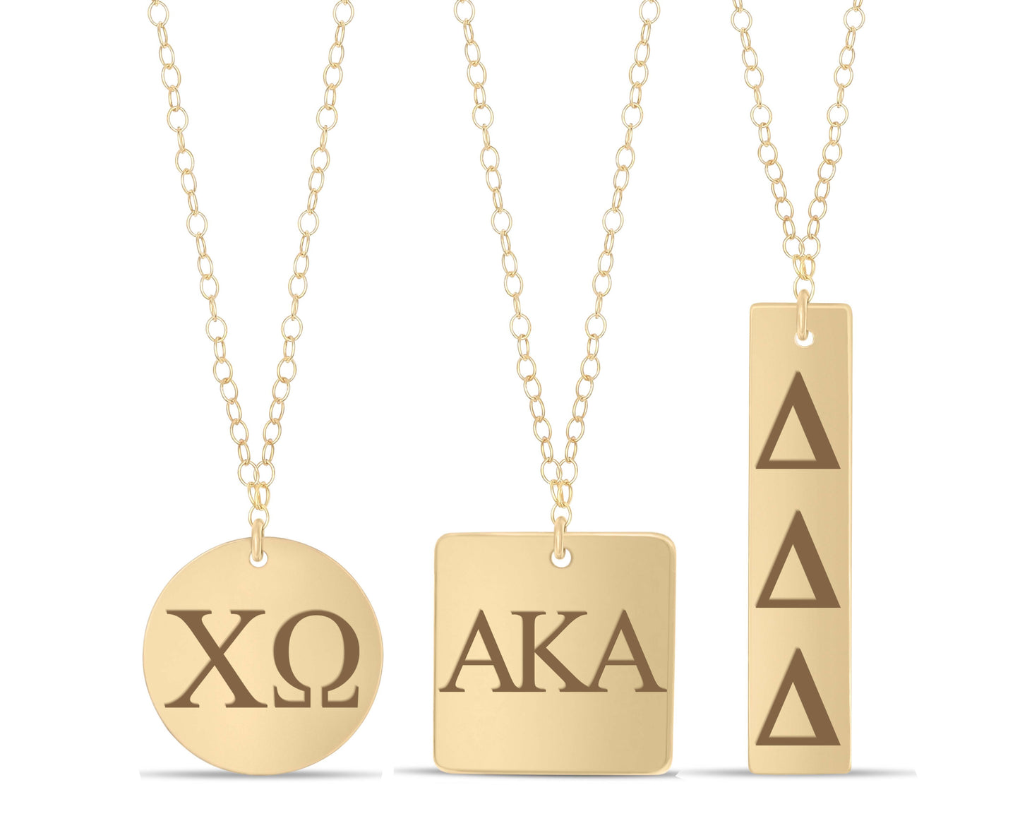 Custom Sorority engraved Necklace