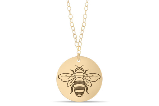 Bee engraved pendant Necklace