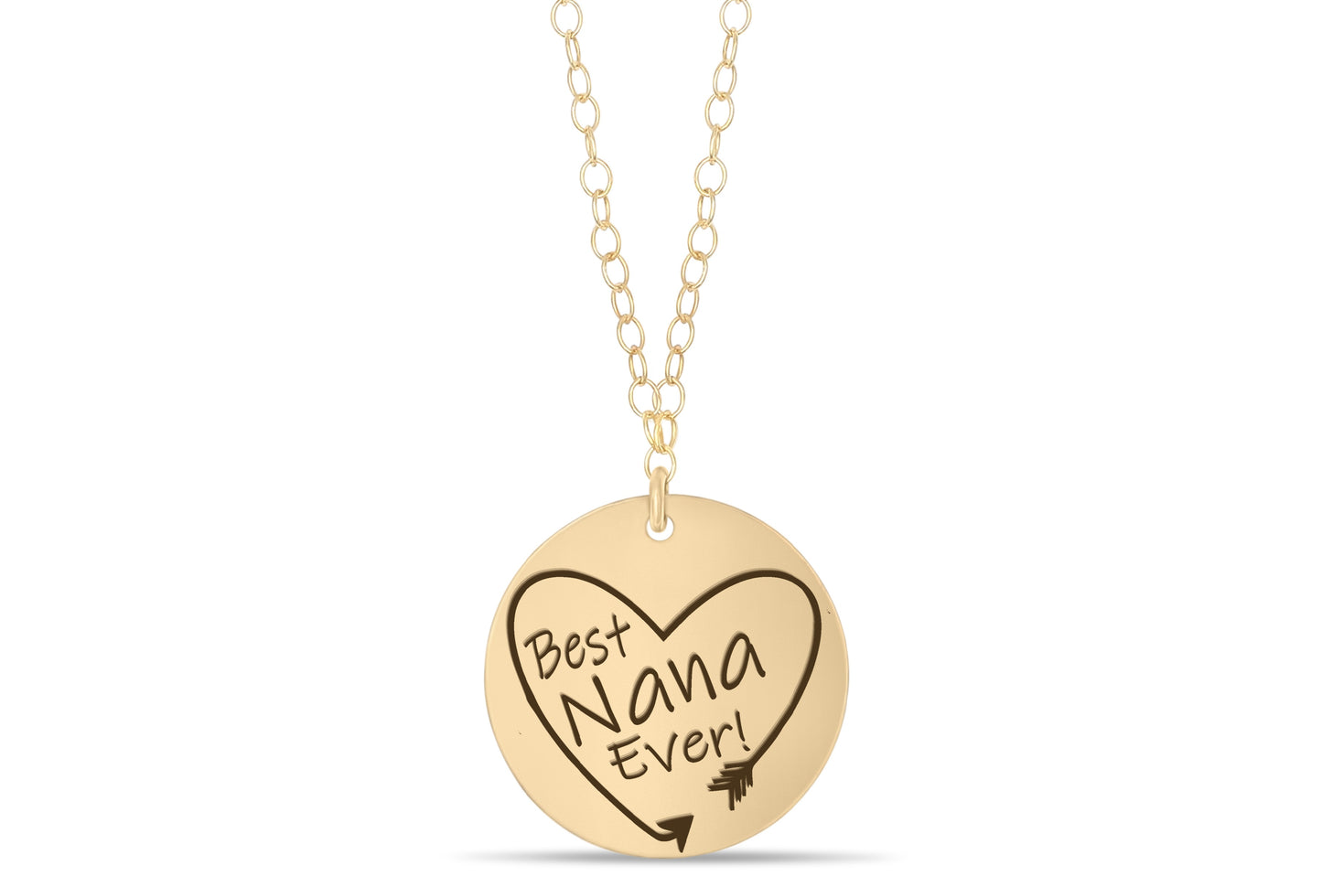 “Best Nana Ever” engraved pendant Necklace