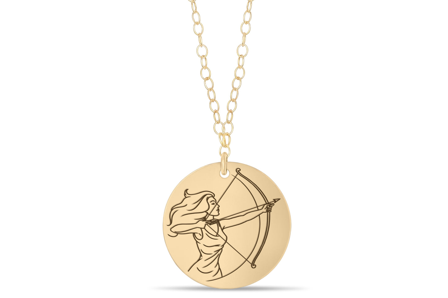 Artemis engraved pendent Necklace