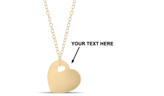 Personalized  engraved Heart Necklace