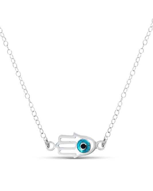 Hamsa with evil eye Necklace