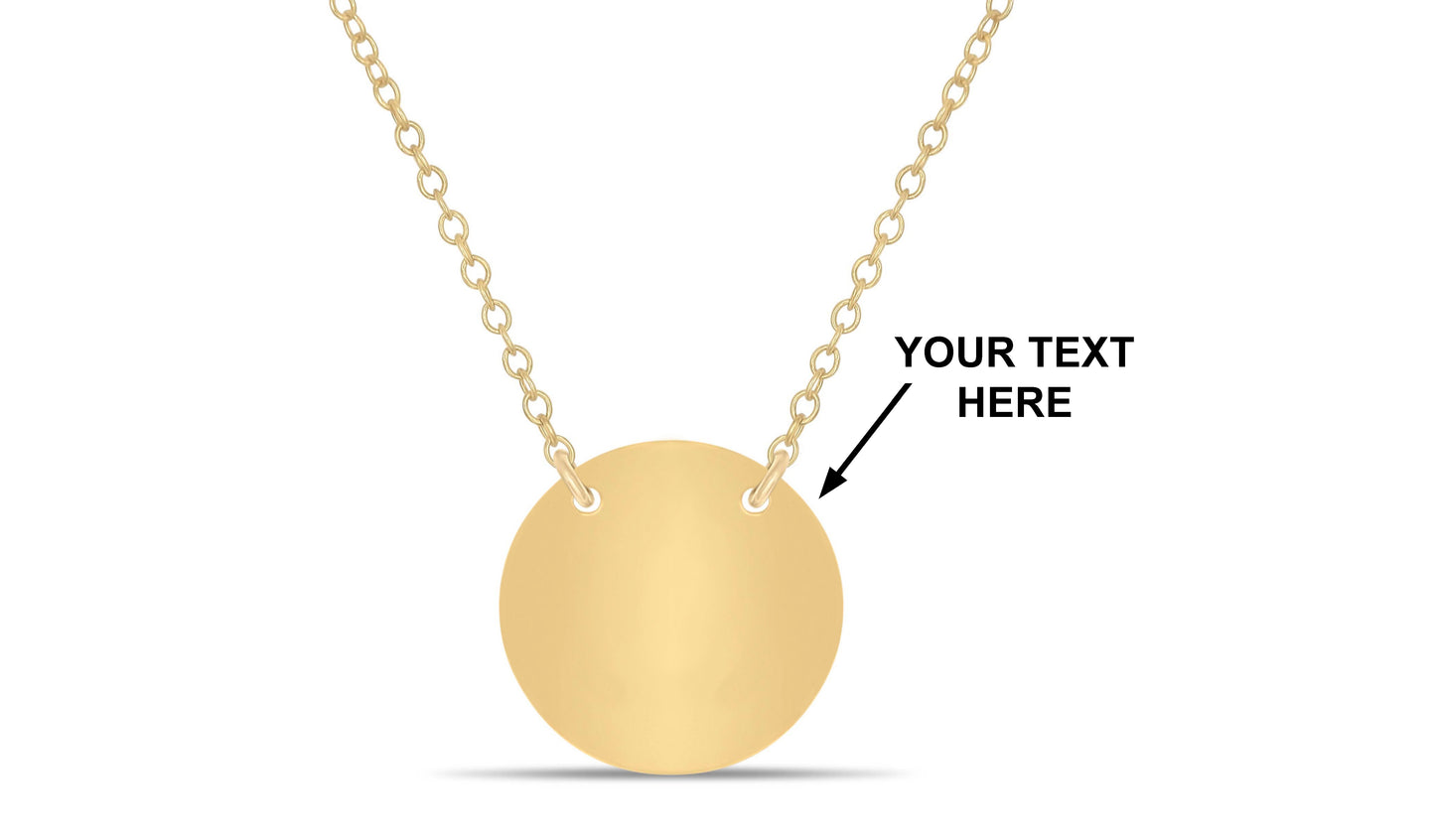 Personalized engraved circle Necklace