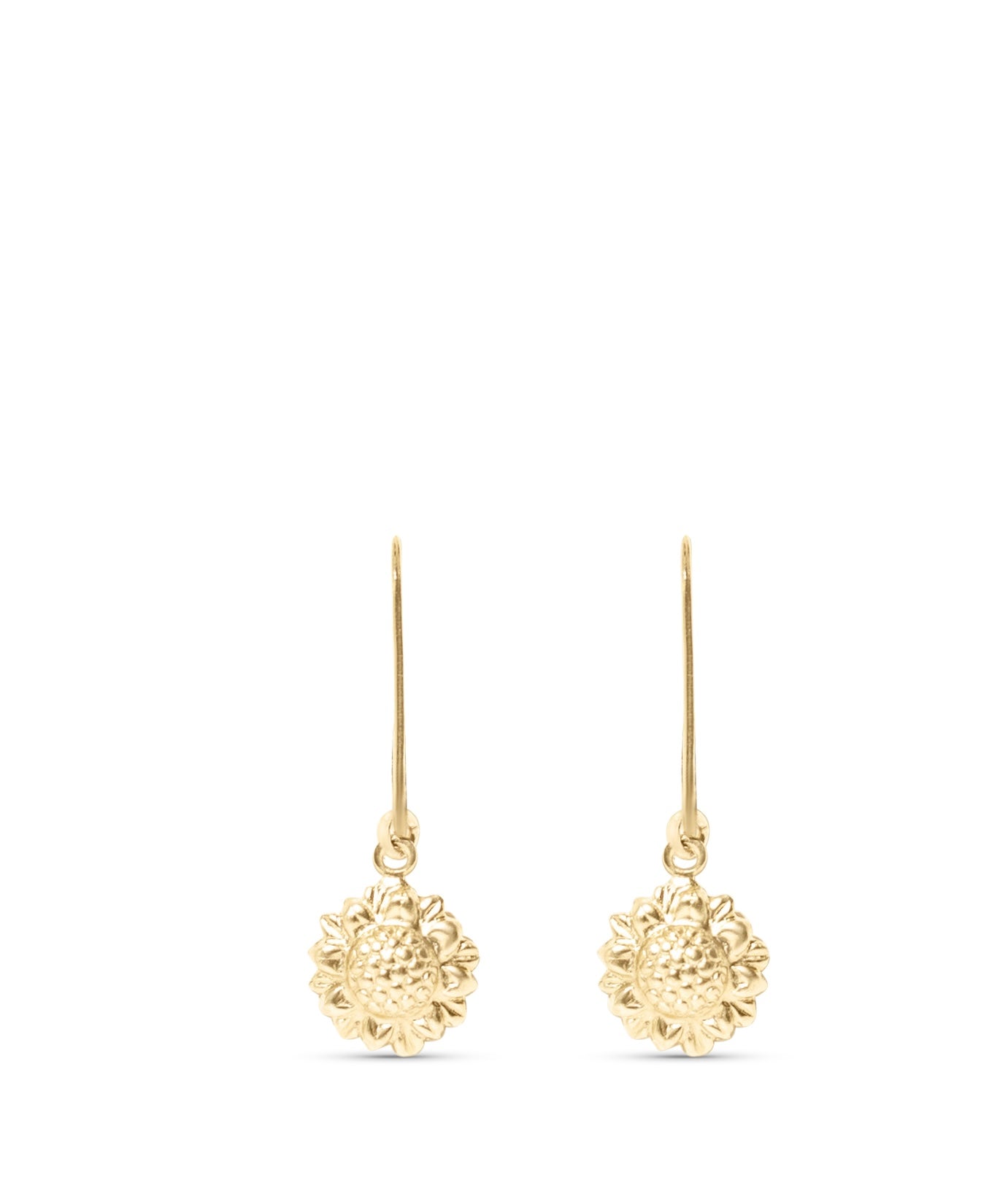 Sunflower charm earrings