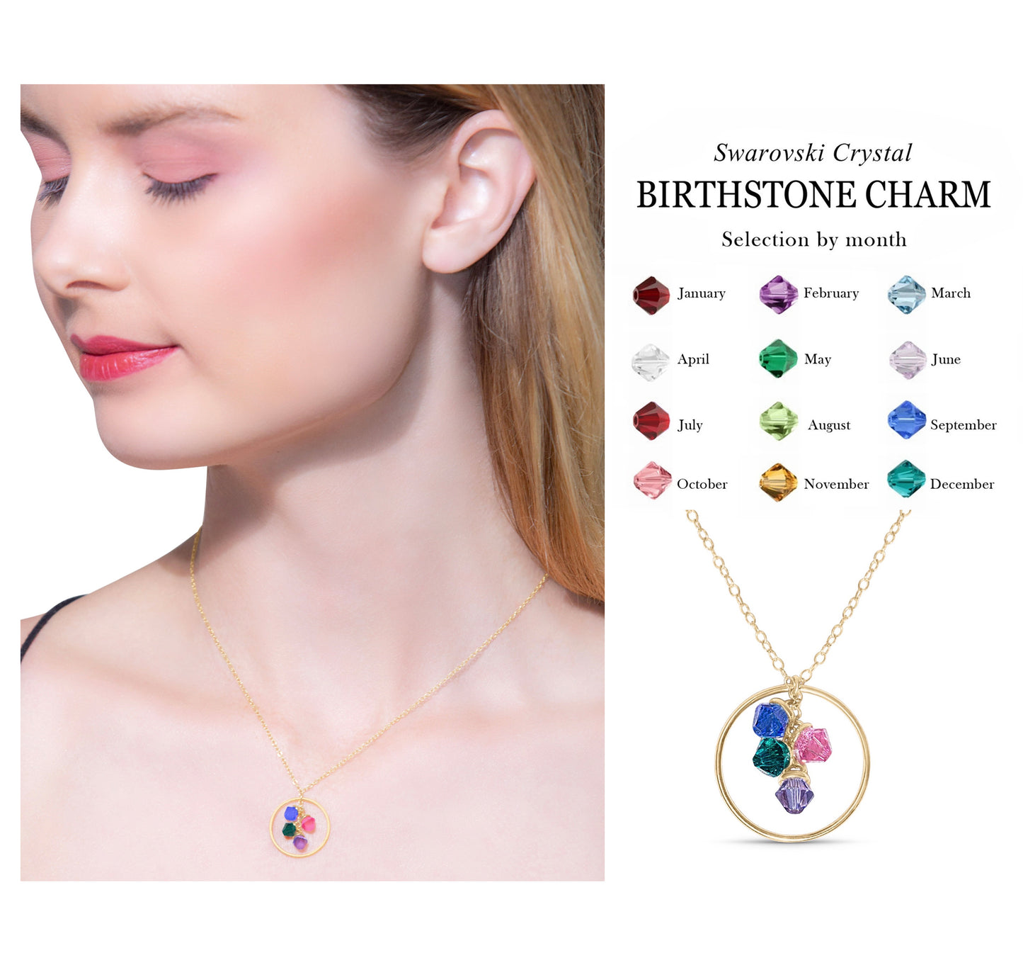 Birthstone Necklace for Mom/ Grandma