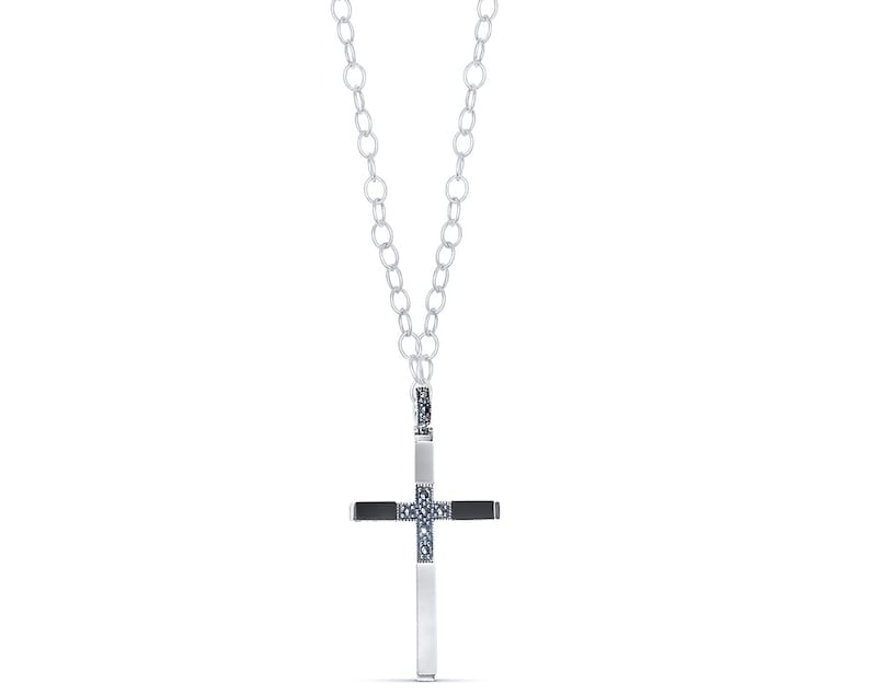 Pearl cross charm